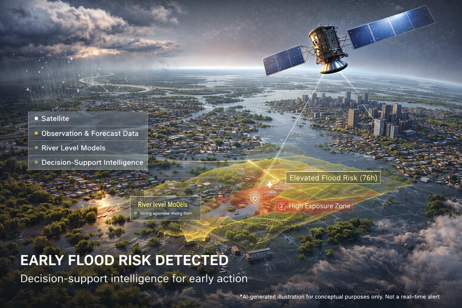 Analytics dashboard supporting flood decision-making
